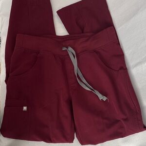 Figs burgundy Kade  Pants